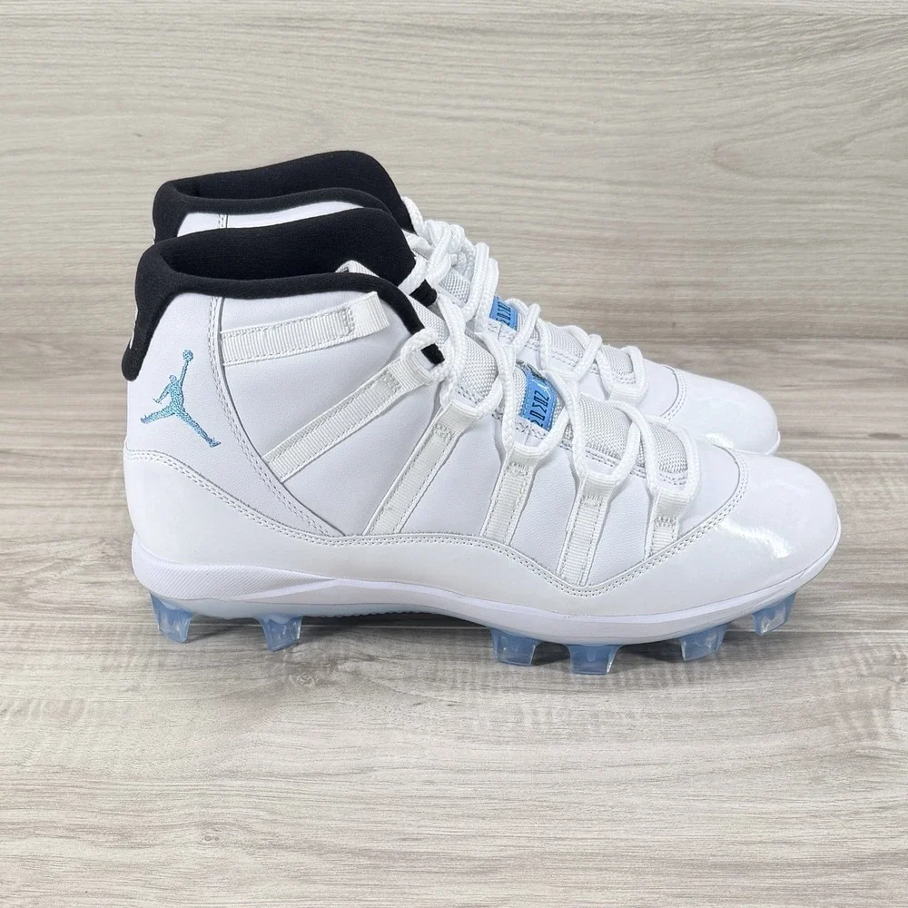 Jordan 11 Retro MCS Baseball Cleats White Legend Blue Mens 10 HM7326-104